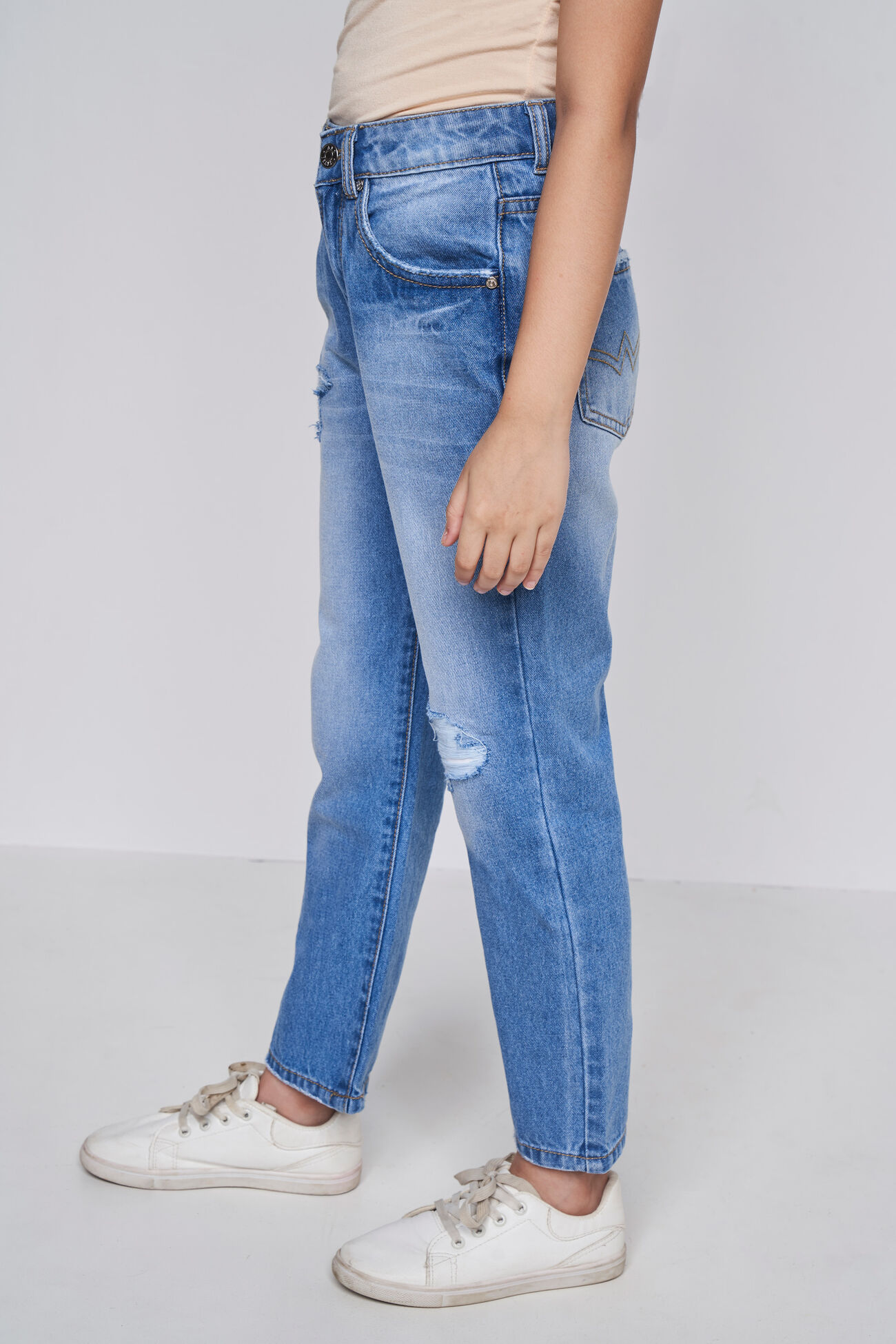 Light Blue Solid Denim Bottom, Light Blue, image 2